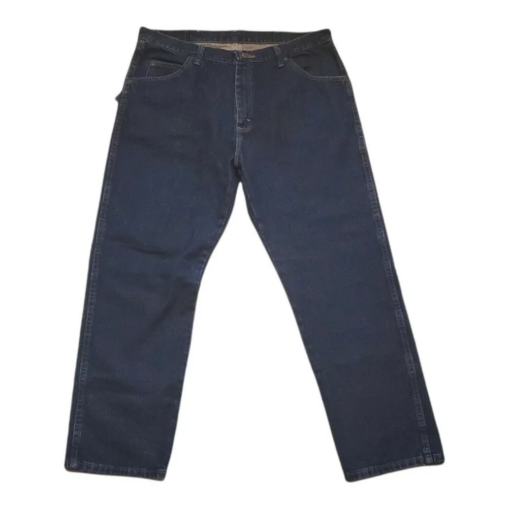 Wrangler Jeans 38x29 Blue Regular Fit Straight cut Premium Quality Pants